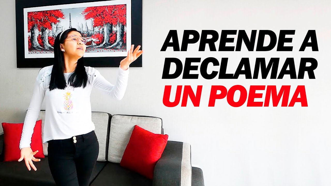 aprende poemas y los dice frente a otras personas