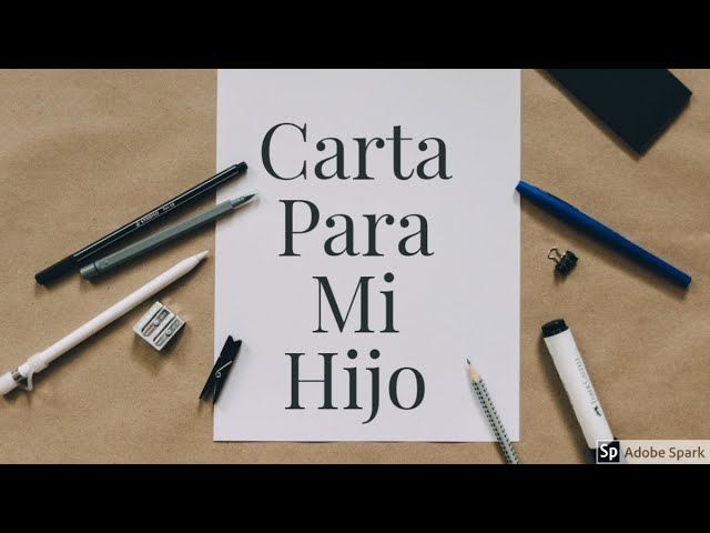 carta de amor y amistad para mi hijo