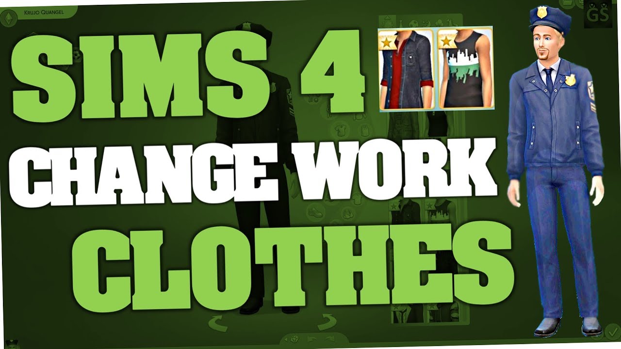 como cambiar la ropa de trabajo sims 4