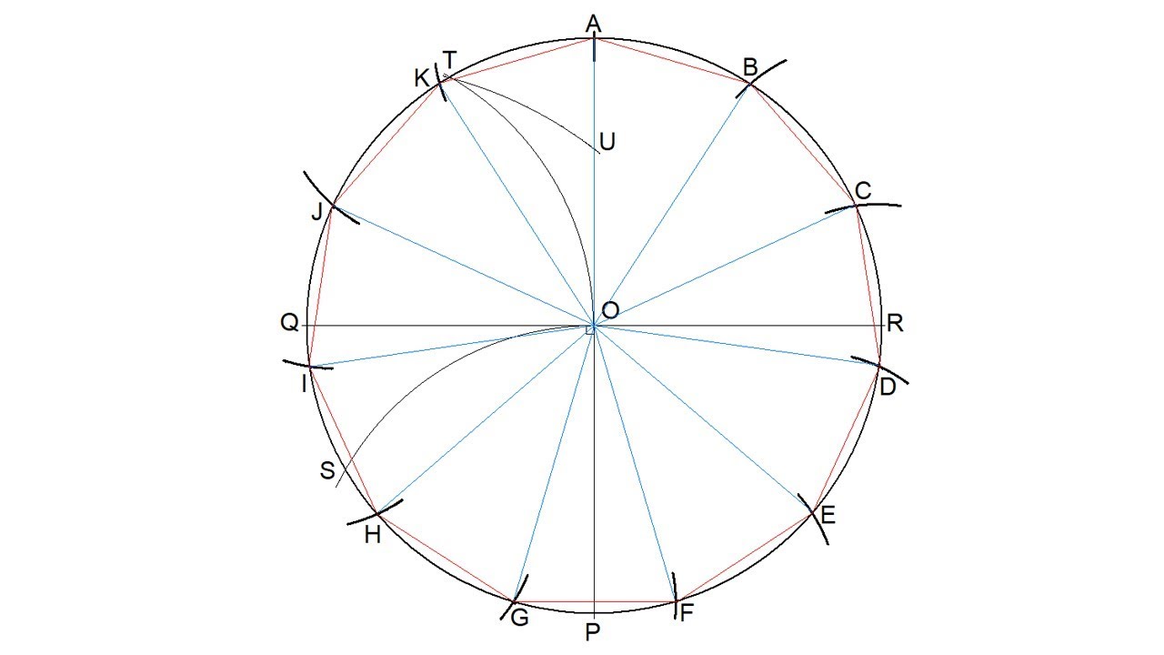 como dividir un circulo en 11 partes iguales