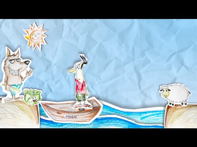 juego de pasar una familia al otro lado del rio