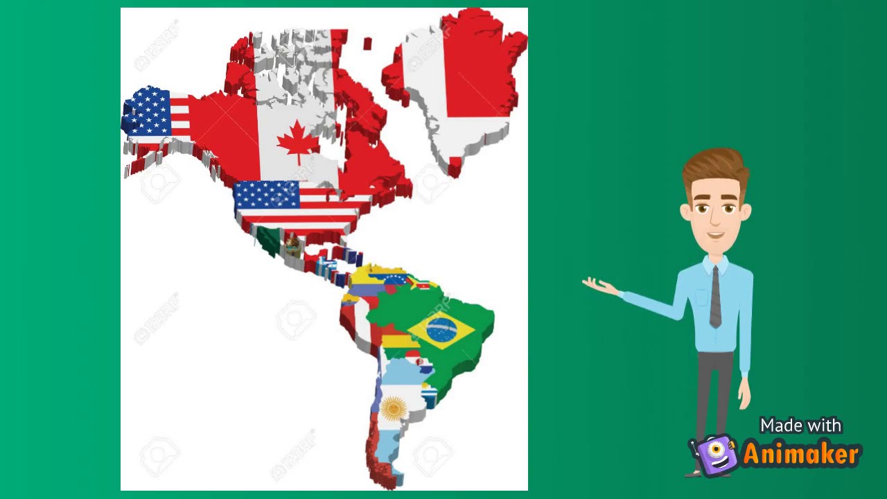 mapa de américa con división política y nombres