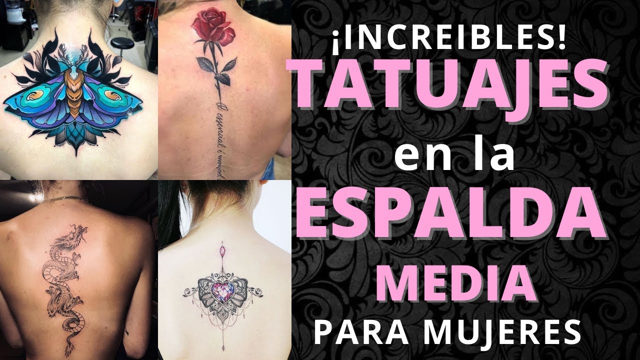 tatuajes de flores en la espalda para mujeres
