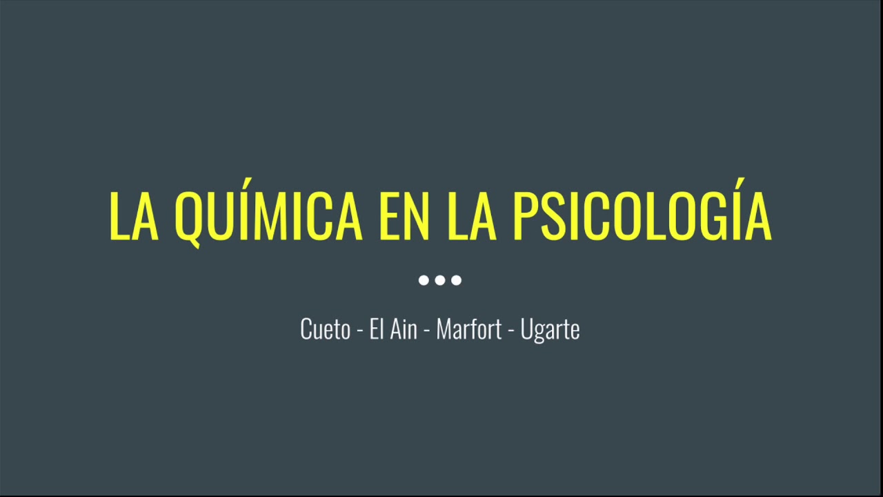 como se relaciona la quimica con la psicologia