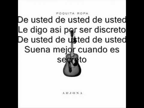 letra de la cancion usted de ricardo arjona
