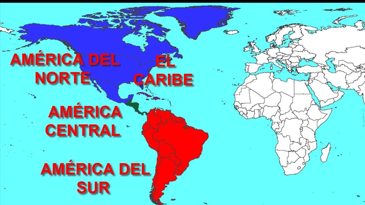 mapa del continente americano con division politica y sin nombres