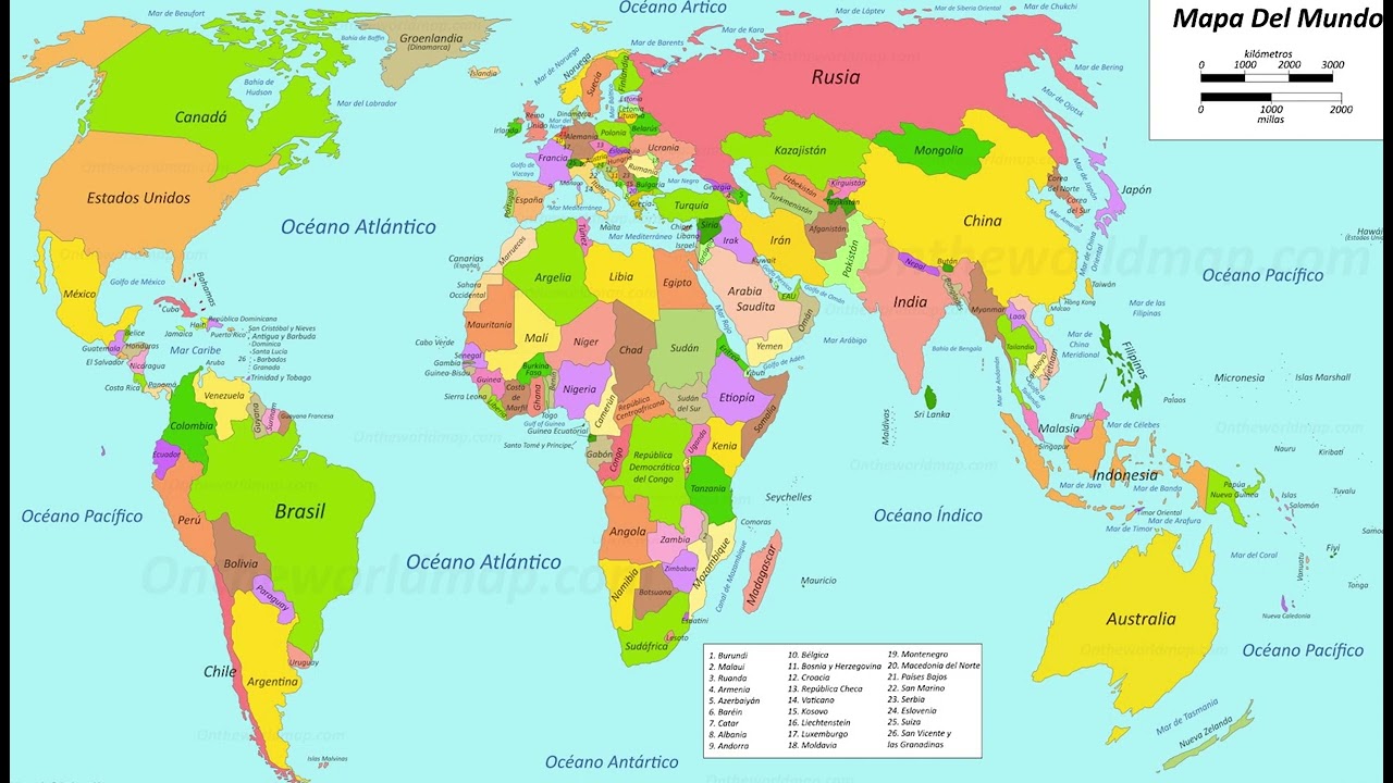 mapa mundi sin nombre y con division politica