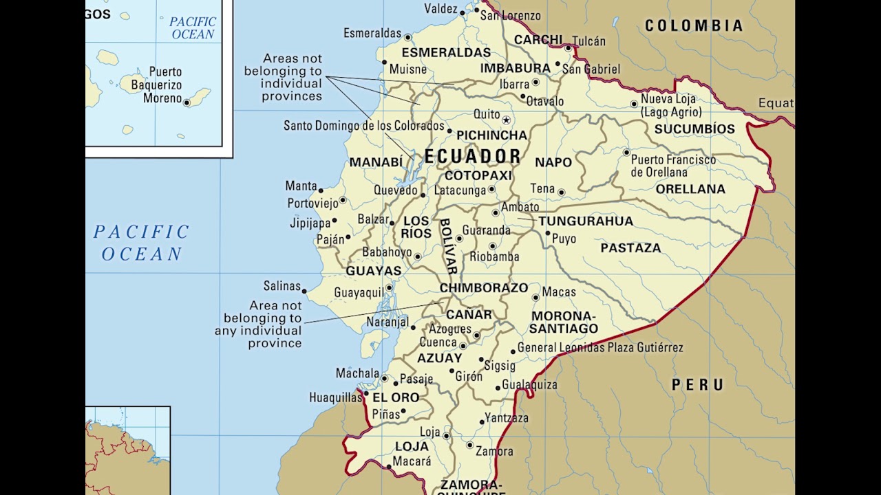 mapa vial del ecuador con distancias en kilometros