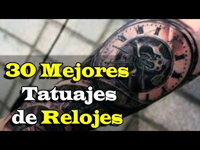 tatuaje en el brazo de reloj para hombre