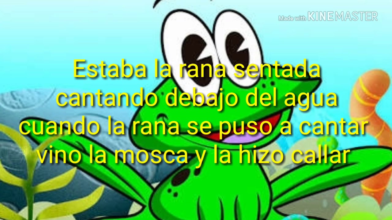 cancion de la rana cantando debajo del agua letra