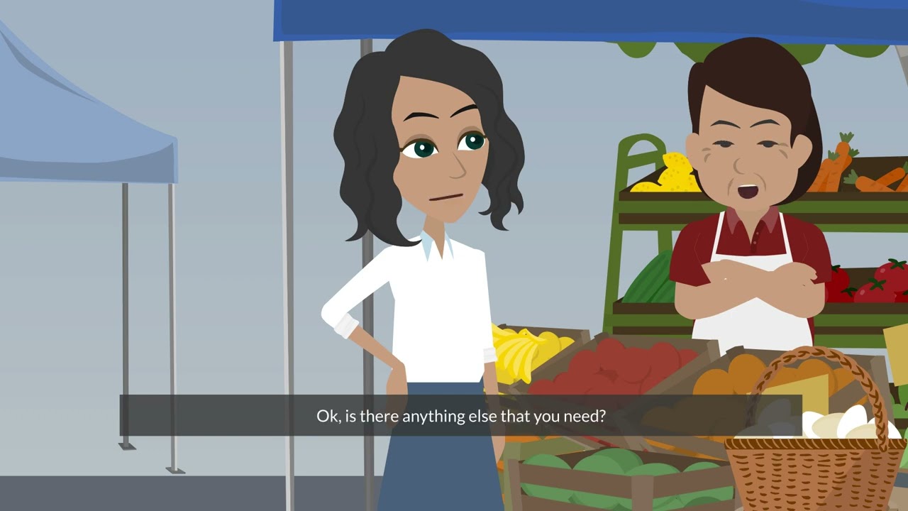conversacion en ingles de dos personas en un supermercado