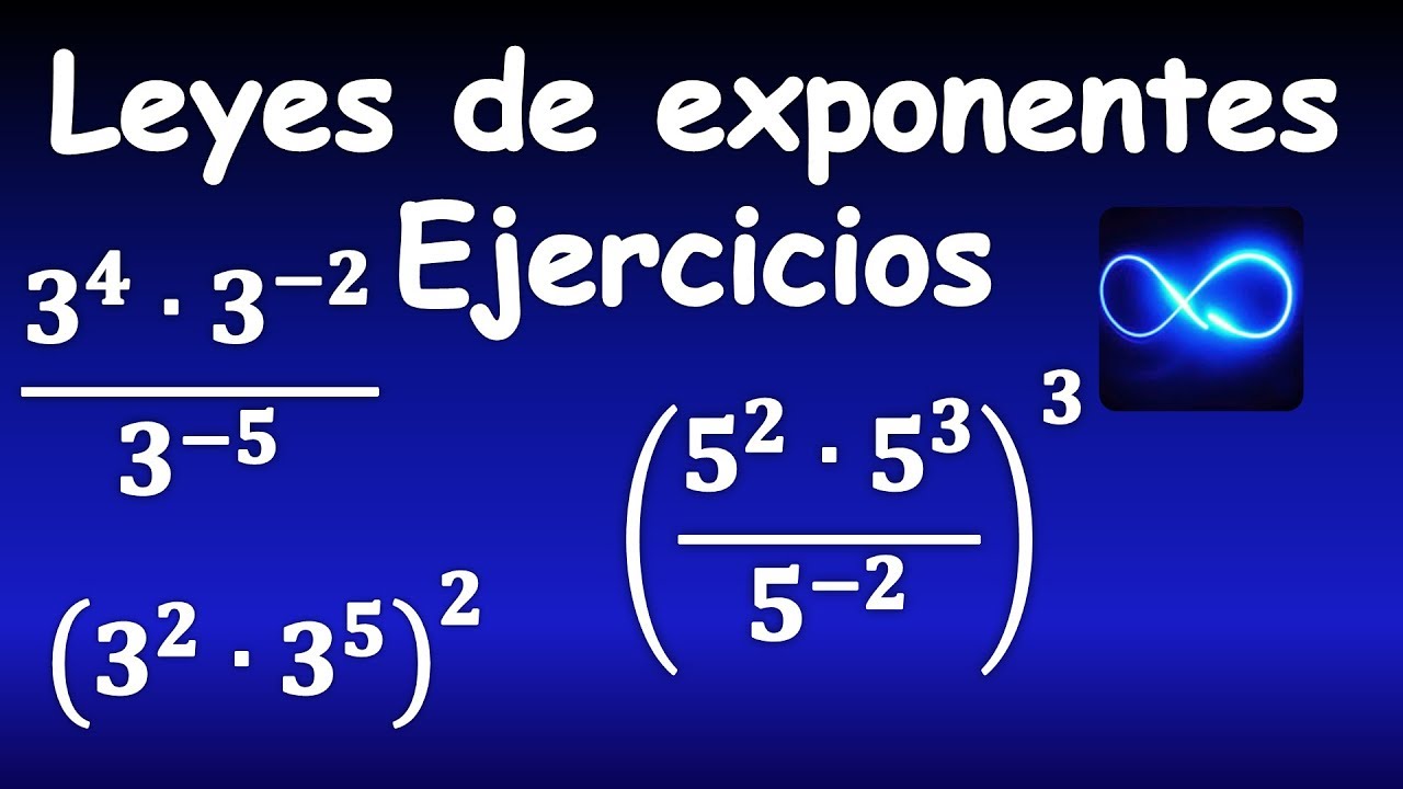 ejercicios de leyes de los exponentes con respuesta
