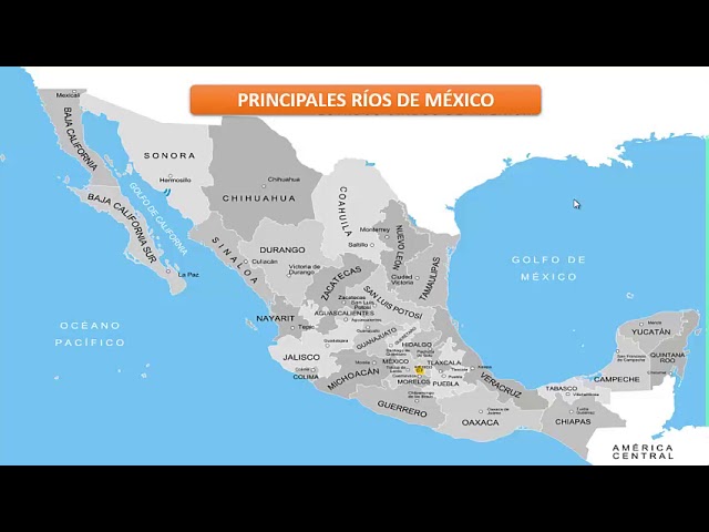 mapa de los rios de la republica mexicana con nombres