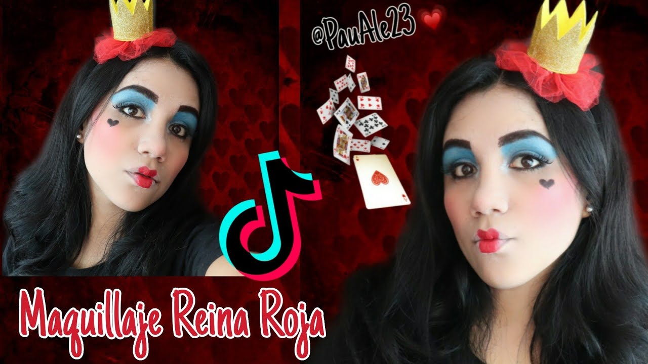 maquillaje de la reina de corazones para niña