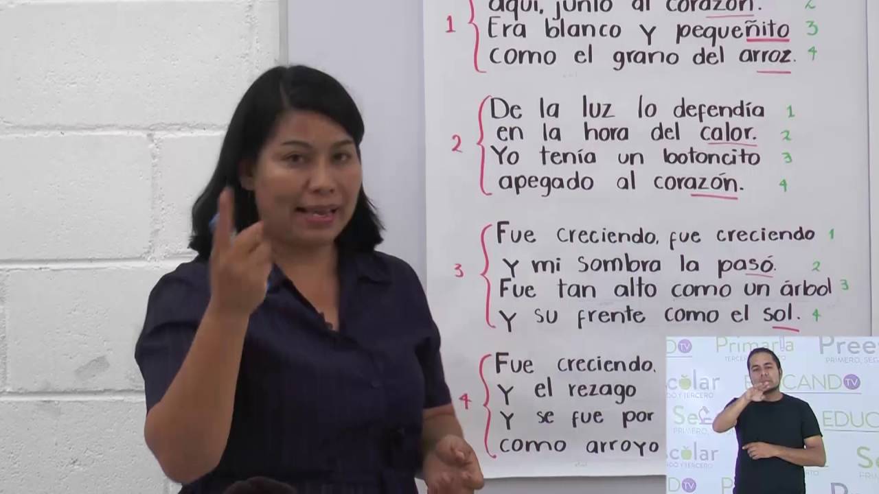 un poema de 4 estrofas y 4 versos