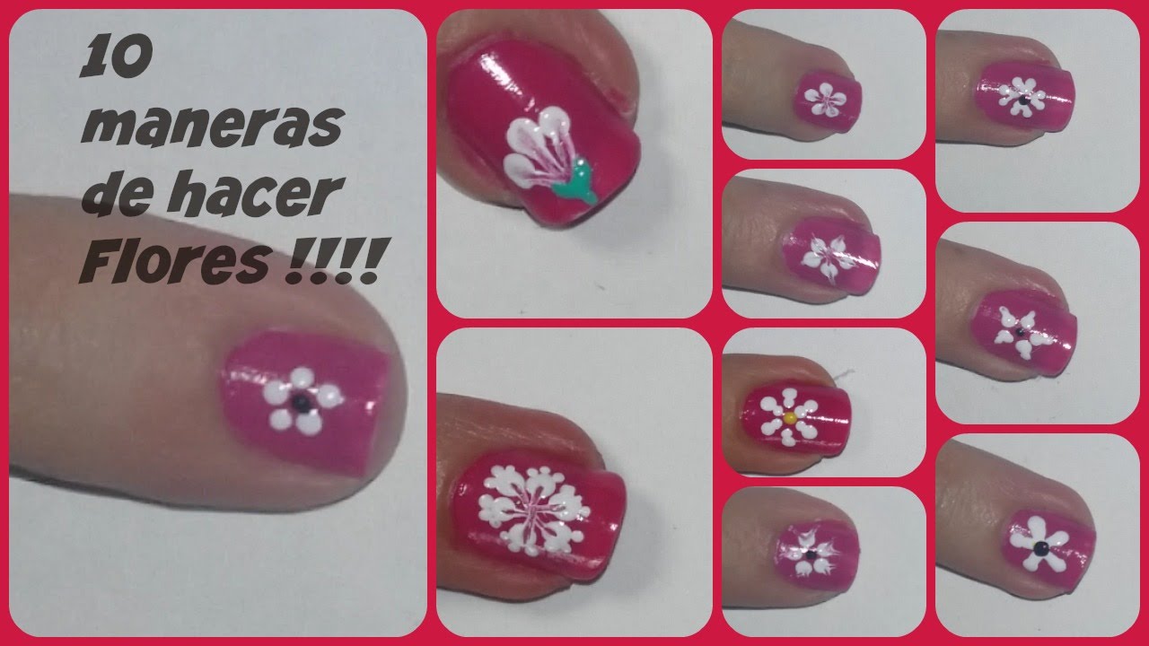 10 formas de hacer flores en las uñas