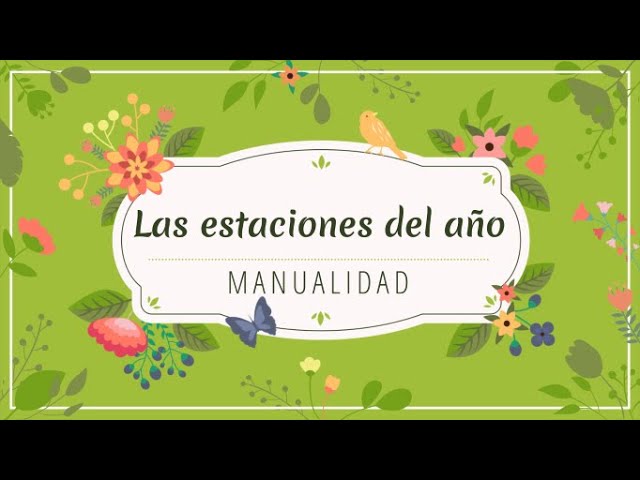 manualidades de las estaciones del año para preescolar