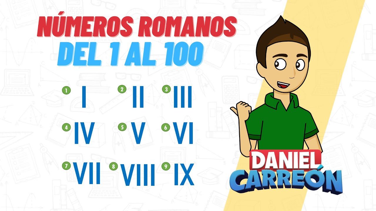 pronunciacion de los numeros romanos del 1 al 100